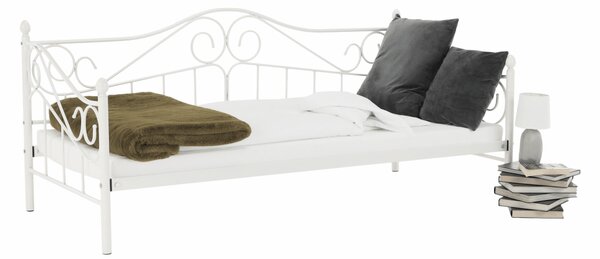 Egyszemélyes ágy 90 cm Danina (fehér) (ágyráccsal)