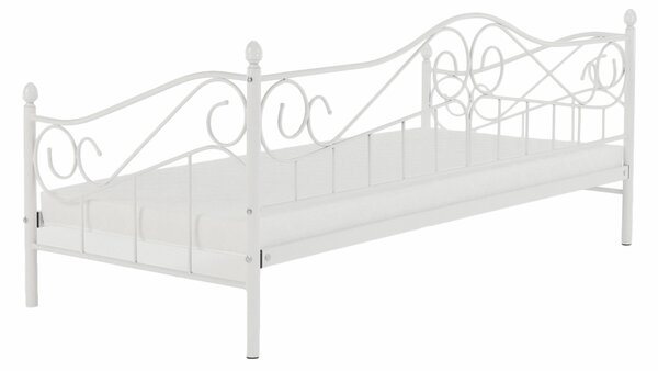 Egyszemélyes ágy 90 cm Danina (fehér) (ágyráccsal)