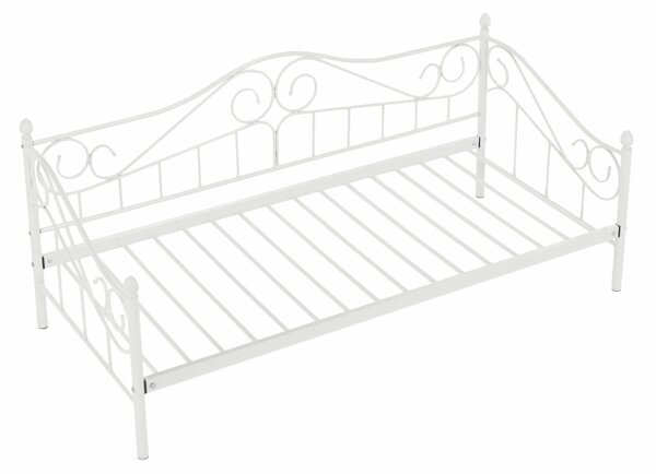 Egyszemélyes ágy 90 cm Danina (fehér) (ágyráccsal)