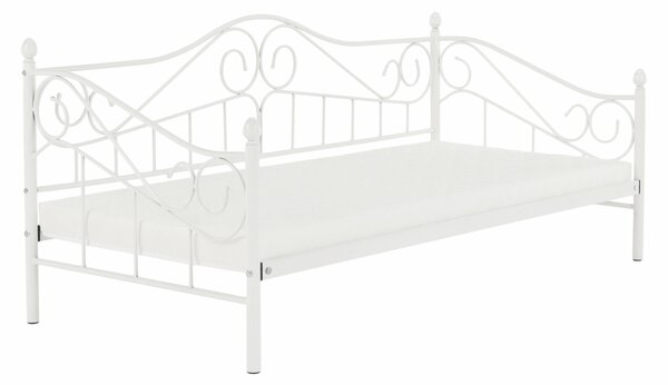 Egyszemélyes ágy 90 cm Danina (fehér) (ágyráccsal)