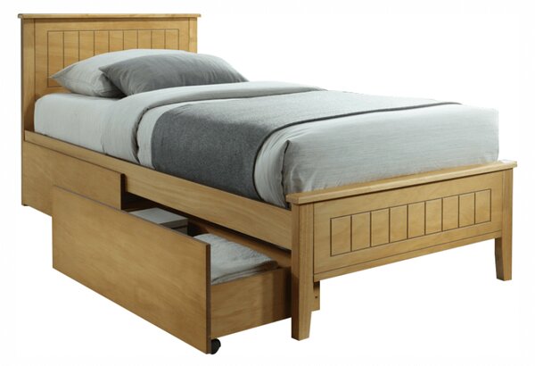 Egyszemélyes ágy 90 cm Minea (tölgy) (ágyráccsal). 1016028