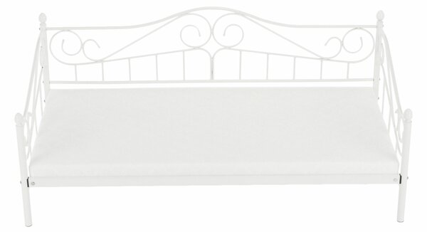 Egyszemélyes ágy 90 cm Danina (fehér) (ágyráccsal)