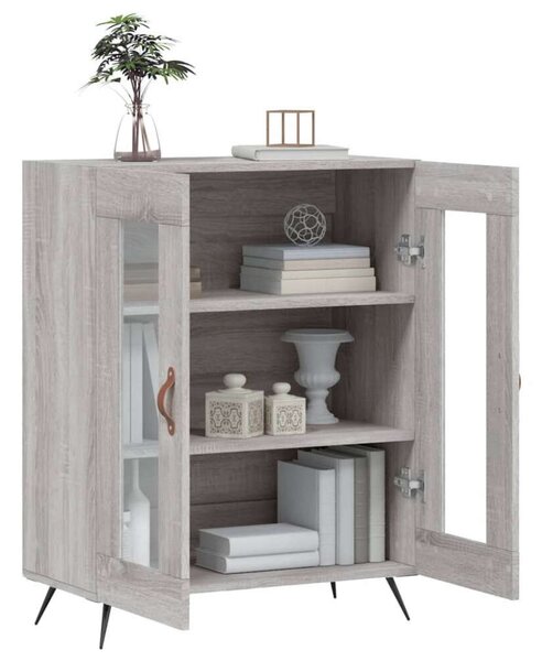 VidaXL szürke sonoma színű szerelt fa tálalószekrény 69,5 x 34 x 90 cm