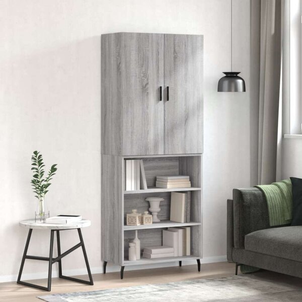 VidaXL szürke sonoma szerelt fa magasszekrény 69,5 x 34 x 180 cm