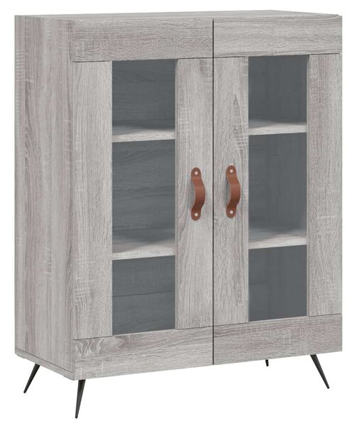 VidaXL szürke sonoma színű szerelt fa tálalószekrény 69,5 x 34 x 90 cm