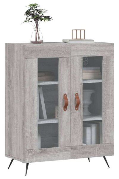 VidaXL szürke sonoma színű szerelt fa tálalószekrény 69,5 x 34 x 90 cm