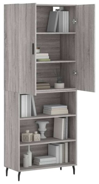 VidaXL szürke sonoma szerelt fa magasszekrény 69,5 x 34 x 180 cm