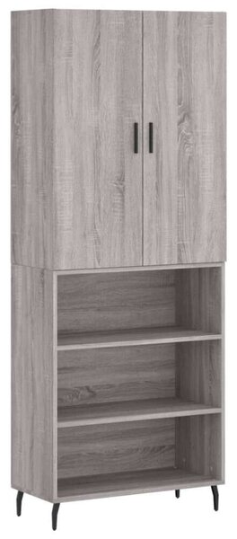VidaXL szürke sonoma szerelt fa magasszekrény 69,5 x 34 x 180 cm