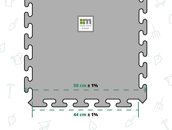 Multy home Gumi csempe FITNESS CSEMKE 50 x 50 cm, fekete