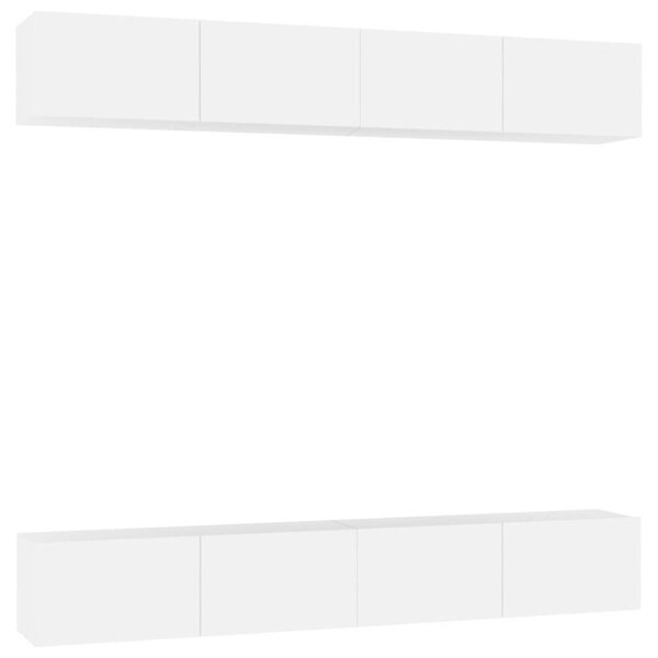 VidaXL Falra Szerelhető TV Szekrény Szett - Fehér - 100x30x30 cm