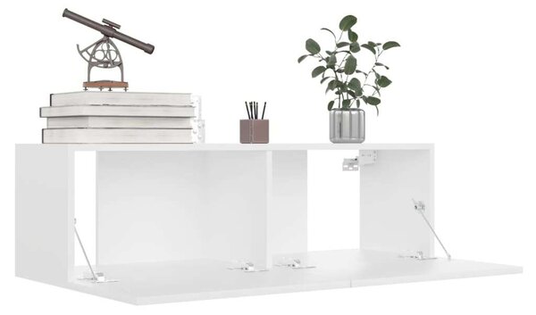 VidaXL Falra Szerelhető TV Szekrény Szett - Fehér - 100x30x30 cm