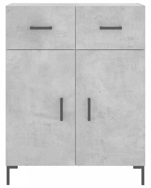 Magas Szekrény - Beton Szürke - 69,5x34x180 cm