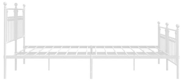 VidaXL Fém Ágykeret - Fehér - 200x200 cm