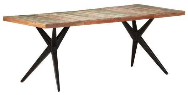 VidaXL tömör újrahasznosított fa étkezőasztal 200 x 90 x 76 cm