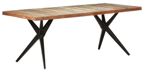 VidaXL tömör újrahasznosított fa étkezőasztal 200 x 90 x 76 cm
