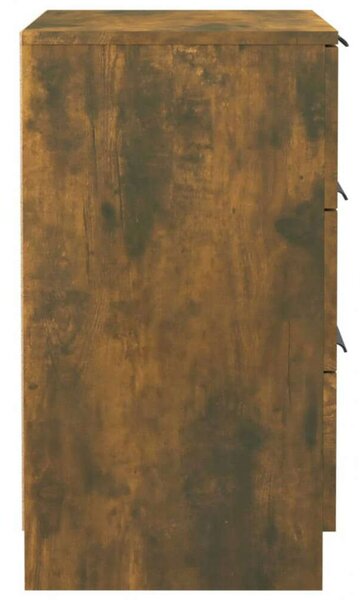 VidaXL Éjjeliszekrény Pár - Füstös Tölgy - 3 Fiókos - 40x36x65 cm