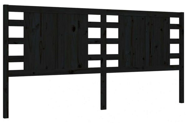 VidaXL Fekete Tömörfa Ágykeret - 200x200 cm