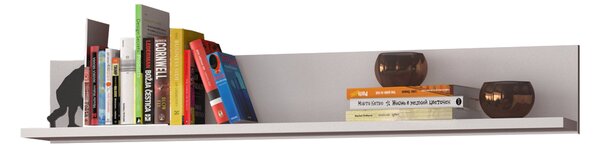 Polc 130 cm Ethan (fehér). Akció -22%
