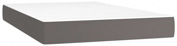 VidaXL szürke műbőr rugós ágy matraccal és LED-del 120x200 cm