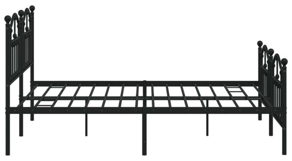 VidaXL Fém Ágykeret - Fekete - 180x200 cm