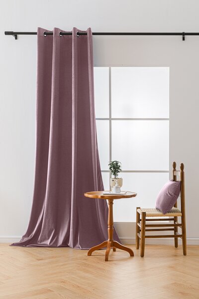 Világos lila VELVET sötétítő függöny 140x250 cm Felfüggesztés: Hullámos sínszalag