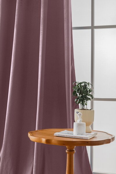 Világos lila VELVET sötétítő függöny 140x250 cm Felfüggesztés: Hullámos sínszalag