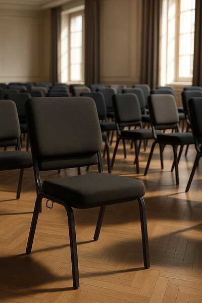 King Home SAMOS Konferencia Szék Fekete Kárpitozott