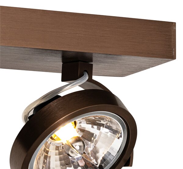 Design spotlámpa sötét bronz 3-lámpás forgatható és dönthető - Go