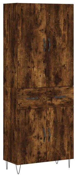 VidaXL Füstös Tölgy Magasszekrény - 69,5x34x180 cm