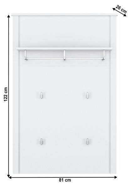 Akasztós panel 80 cm Otis 80 (fehér)