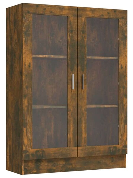 VidaXL füstös tölgyszínű szerelt fa vitrinszekrény 82,5x30,5x115 cm