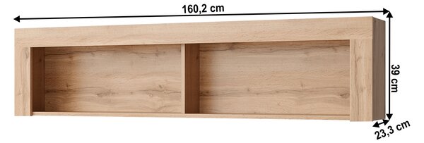 Fali regál 160 cm Mateo 160 (wotan tölgy)