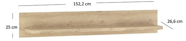 Polc 150 cm Mindi (artisan tölgy). Akció -29%