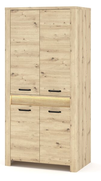 Ruhásszekrény Mindi (artisan tölgy). Akció -26%
