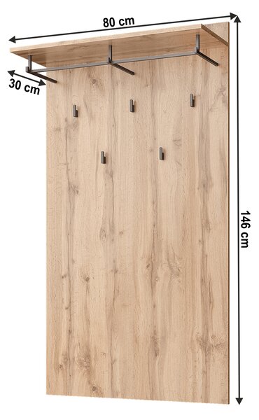 Akasztós panel 80 cm Mateo 80 (wotan tölgy)