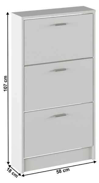 Cipőtároló (cipősszekrény) Mobby 13 (fehér)