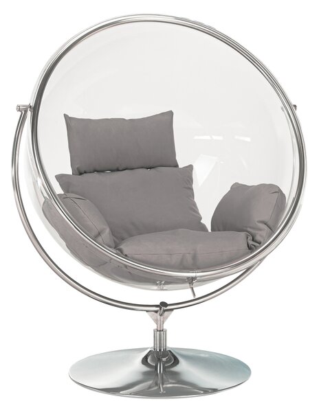 Felakasztható fotel Brynlee Typ 2 (szürke + ezüst + átlátszó). 1065214