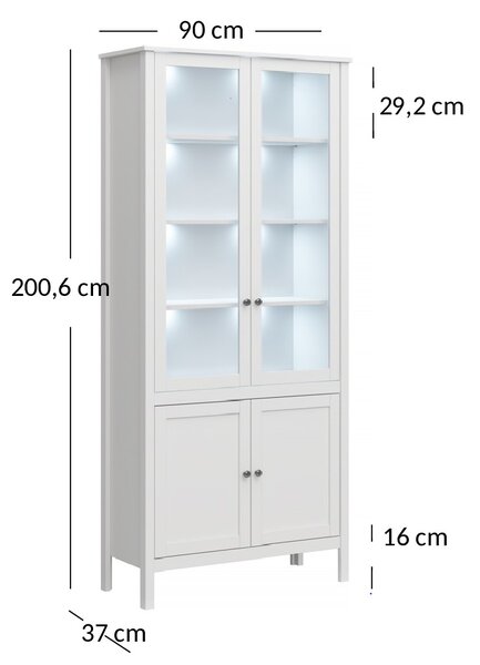 Vitrin Olna 2D2W (fehér)