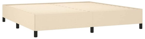 VidaXL krémszínű szövet rugós ágy matraccal 200 x 200 cm