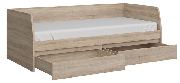 Egyszemélyes ágy 90 cm Noella (sonoma tölgy) (ágyráccsal)