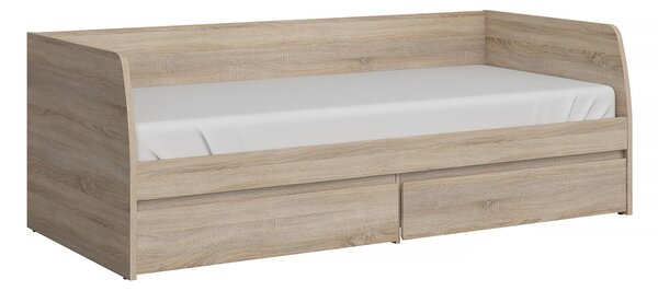 Egyszemélyes ágy 90 cm Noella (sonoma tölgy) (ágyráccsal)