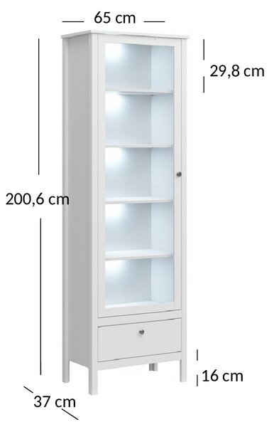 Vitrin Olna 1W1S (fehér)