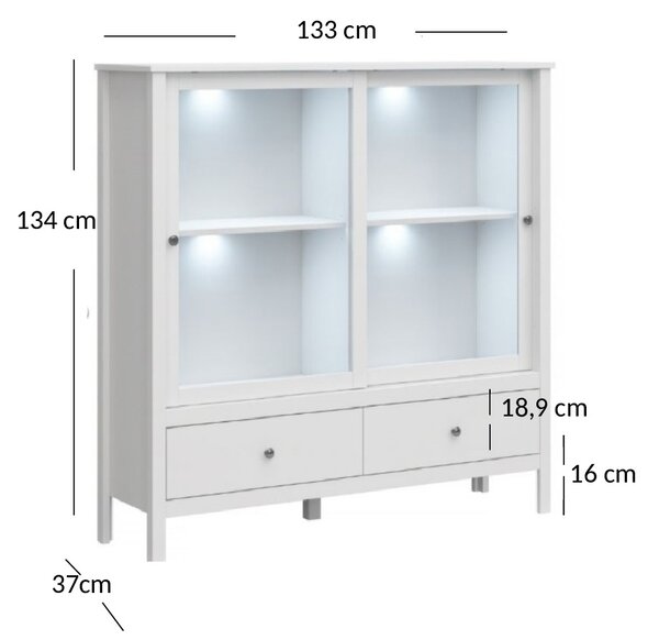 Vitrin Olna 2W2S (fehér)