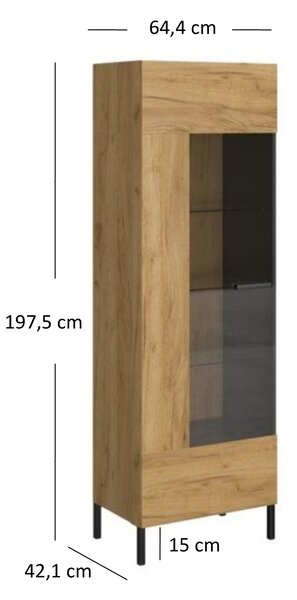 Vitrin Shanna (arany craft tölgy + antracit). Akció -26%