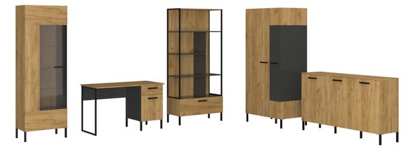 Komód Shanna (arany craft tölgy + antracit)