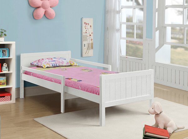 Z0ND0 Egyszemélyes ágy 90 cm Elunna (fehér) (ágyráccsal). 1016543