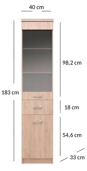 Vitrin Tianna (sonoma tölgy). Akció -24%