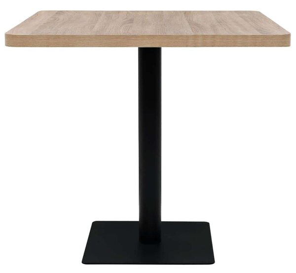 VidaXL tölgyfa színű MDF/acél bisztró asztal 80 x 80 x 75 cm