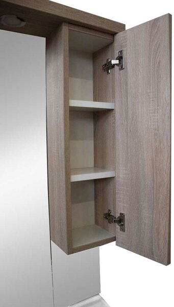 Nerva Fürdőszoba Szekrény - Tükrös - 75 cm - Rauna Szil