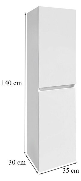 Leziter CUBEM35 Cube függesztett oldal szekrény fehér